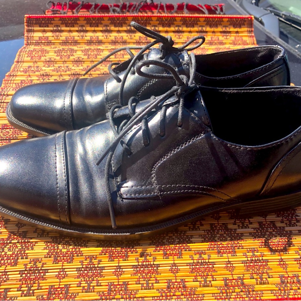 MENS SHOES SOFT STAGS Dean KENTECH COMFORT BLACK LEATHER DRESS Shoes Size 8.5M